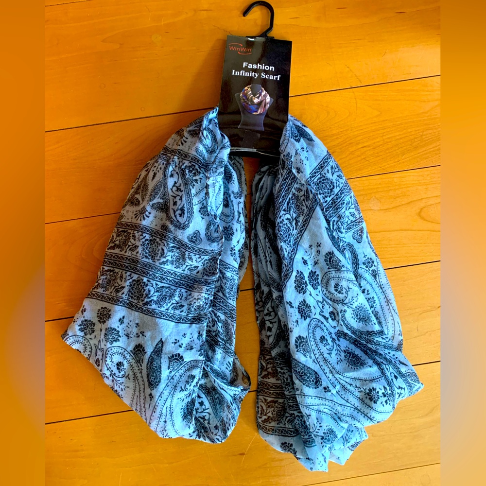 Bluish grey infinity scarf